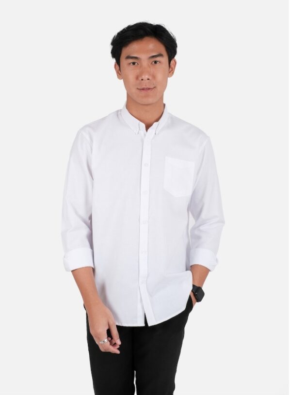 Kemeja Formal Pria Basic Oxford Lengan Panjang